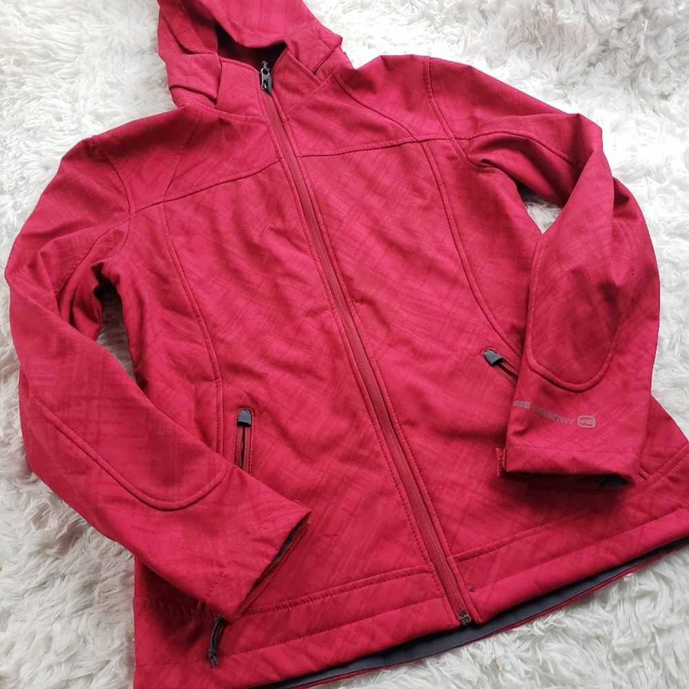 Free Country Pink Fuschia Jacket Zip Up Size Small/SM